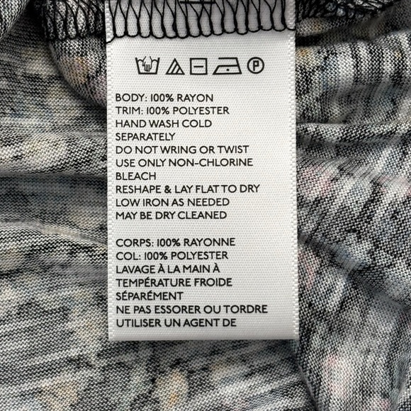 Kimchi Blue - Multicolor Ditsy Floral Mixed Media Tie Front Top - Small - Picture 10 of 10